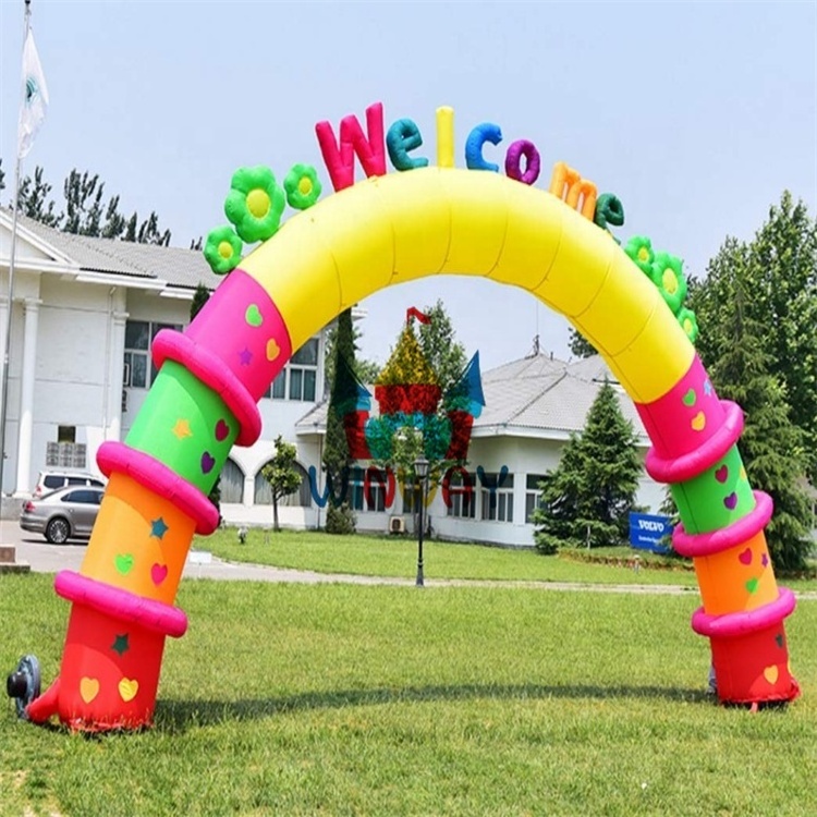 Advertise Equipment For Outdoor Race Sport Party Various Inflatable Halloween Arch Welcome Led