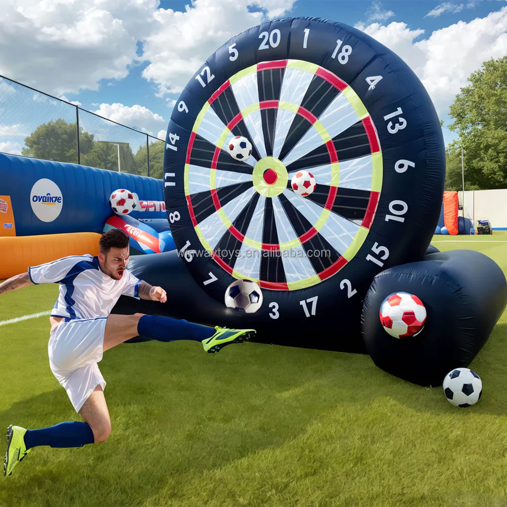 Commercial strong PVC custom Inflatable Soccer Dart Game for outdoor interactive inflatable game