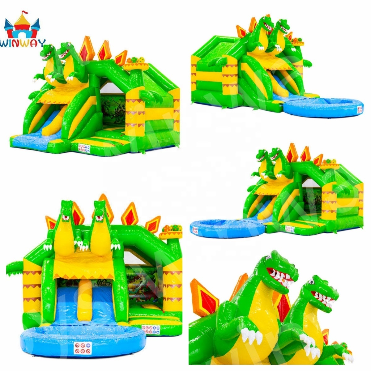 dinosaur inflatable bounce house commercial bouncy house combo slide double slide inflatable castle water pool ball pit