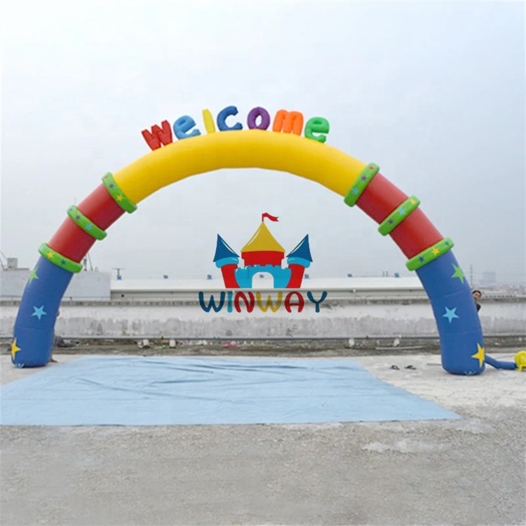 Advertise Equipment For Outdoor Race Sport Party Various Inflatable Halloween Arch Welcome Led