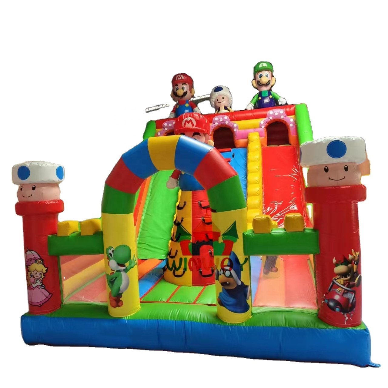 2023 Commercial Grade PVC Christmas Super Mario bros Inflatable Bounce House Combo Jumping Castle for Rental