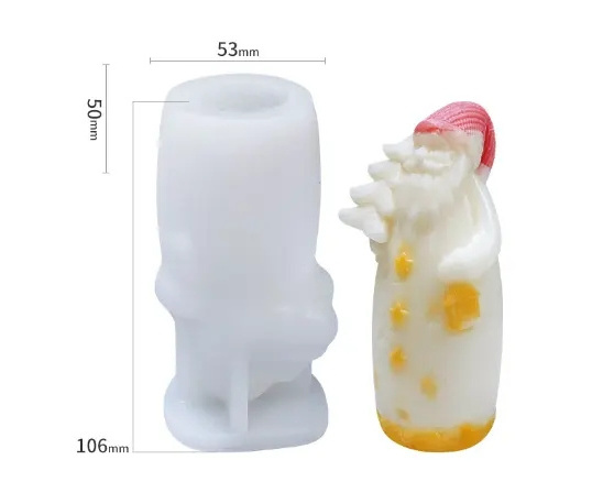 Aromatherapy Christmas Candle Mold Diy Santa Plaster Handmade Soap Christmas Tree Silicone Mold