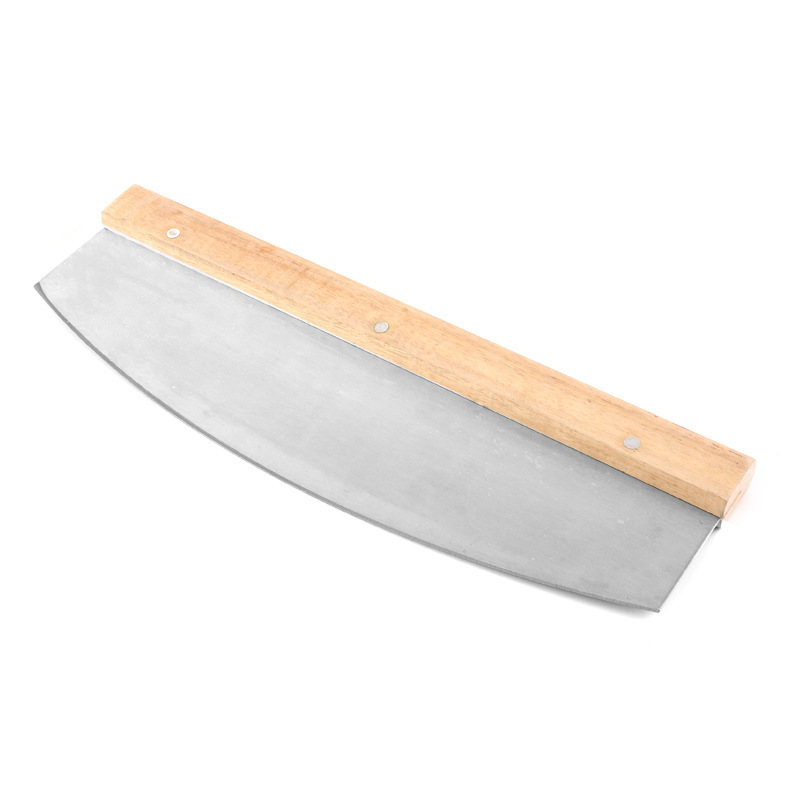 Stock Half Round Single Side Cutting Knife Stainless Steel With Graduated Flour Dough Scraper Scraper