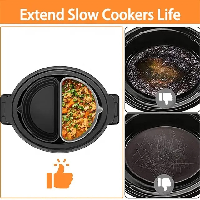 Slow Cooker Liners Extra Large Crockpot Crock Pot Bag Pockets Silicone For Crock Pot Dividers