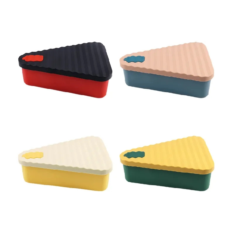 New Silicone Reusable Portable Triangle Pizza Pack Lunch Personalized Pizza Box