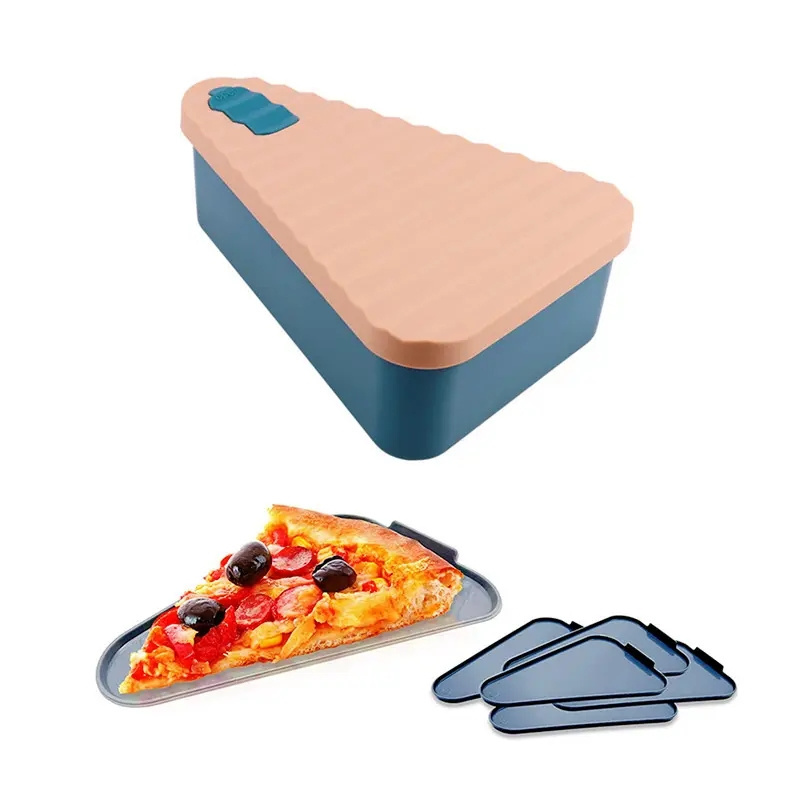 New Silicone Reusable Portable Triangle Pizza Pack Lunch Personalized Pizza Box