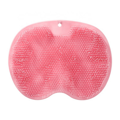 Shower Foot Back Scrubber Silicone Bath Massage Pad Bath Massage Cushion Brush with Suction Cups Wash Foot Mat Exfoliating Brush