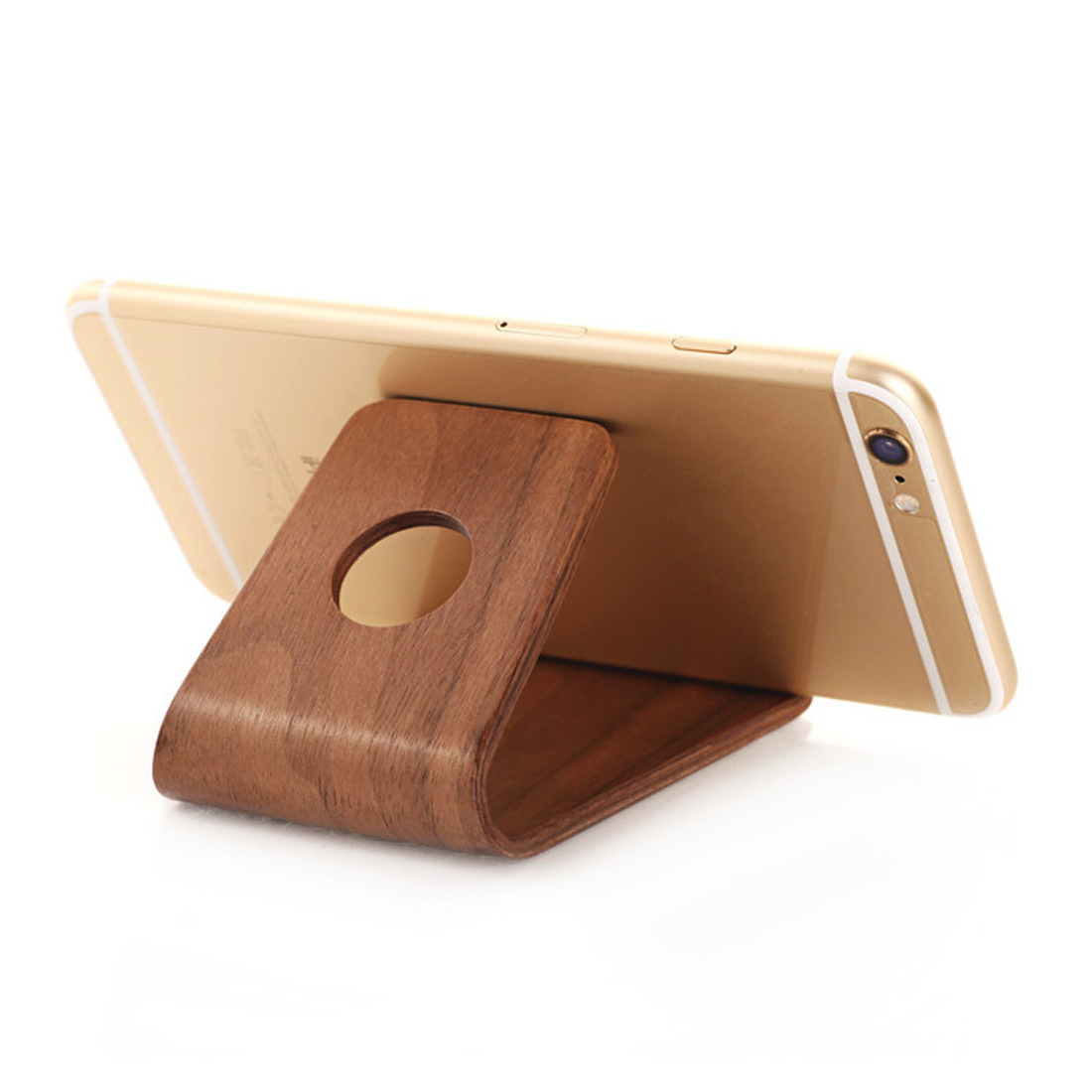 Personalized Wooden Phone Stand Hot Selling Phone Holder Custom Logo Lazy Phone Stand Holder