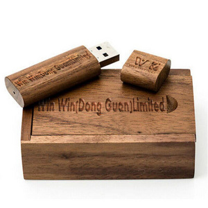 Factory Provide Free Sample  Custom Logo Engraved Wooden USB 64 GB 2tb Flash Drive