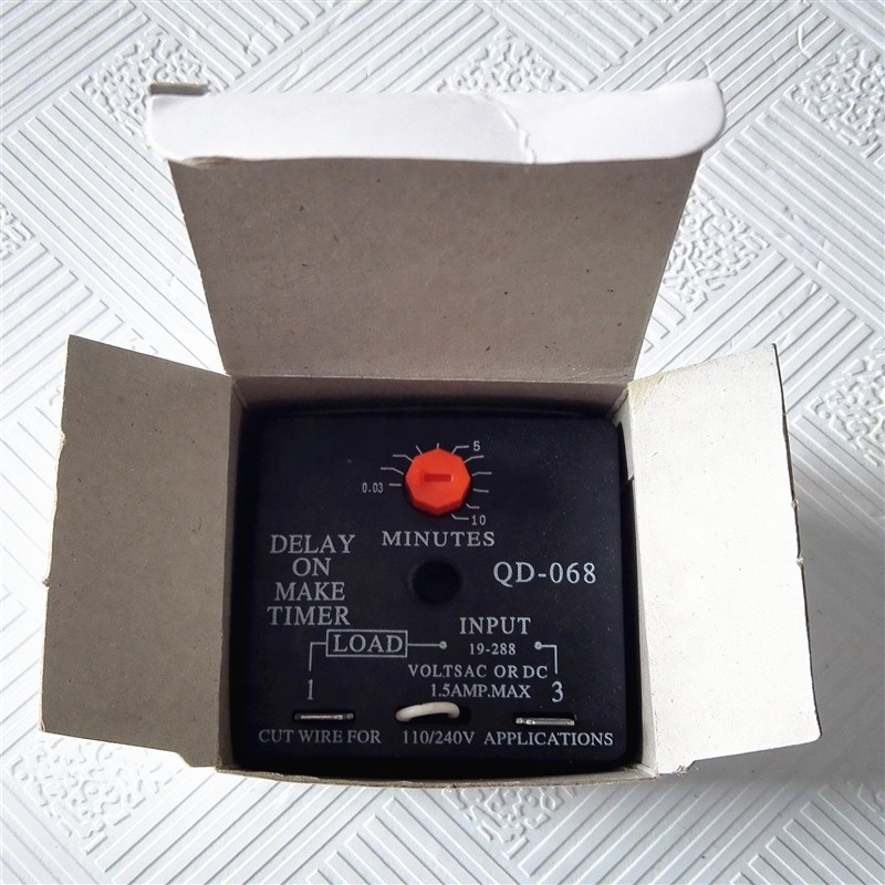 Delay on make timer 0.03-10 mins adjustable QD-068 off delay timer time delay switch