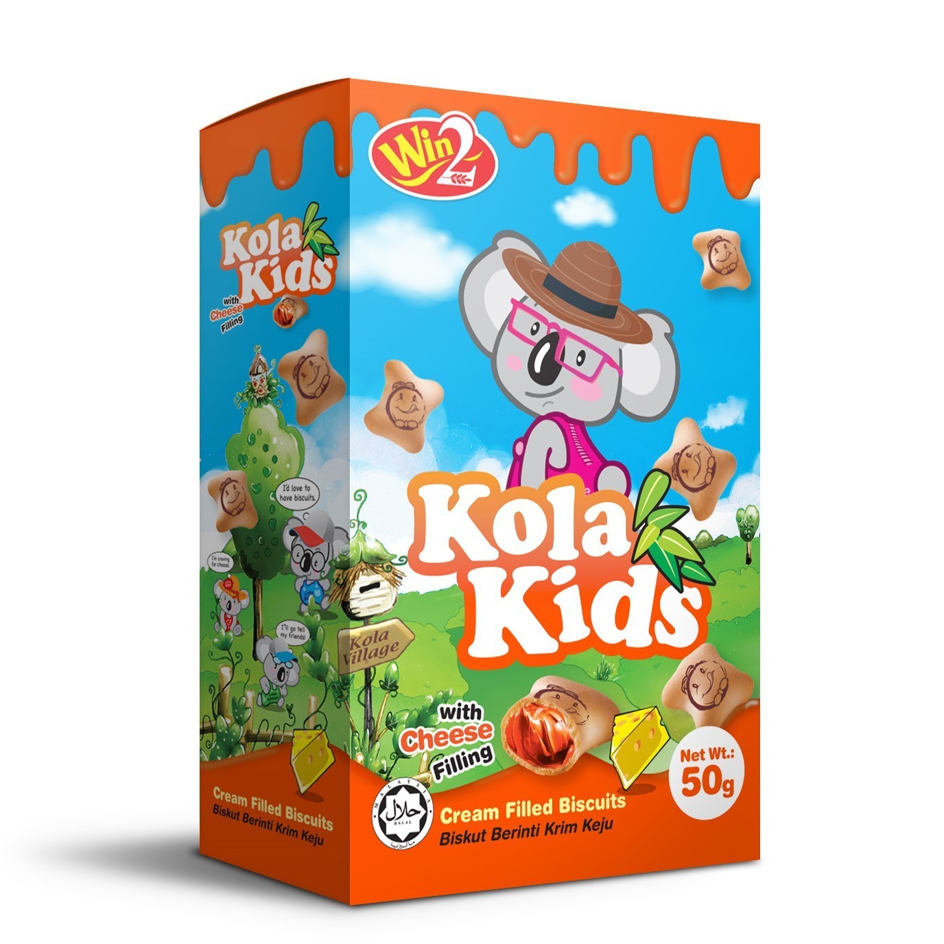 Win2 Koala Kids Biscuits With Cheese Fillings 50g