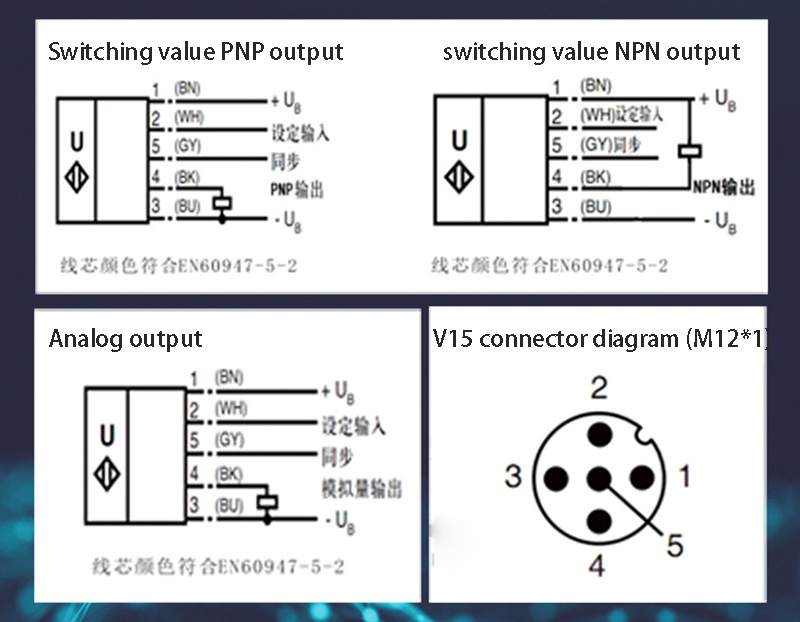 High-precision ultrasonic liquid level sensor/material level/granary displacement distance detection sensor level meter switch