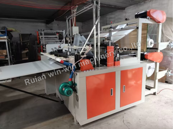 New Two-Layer HDPE LDPE PE Poly Plastic Bag Cutting Making Machine Competitive Price Bag Forming Machine