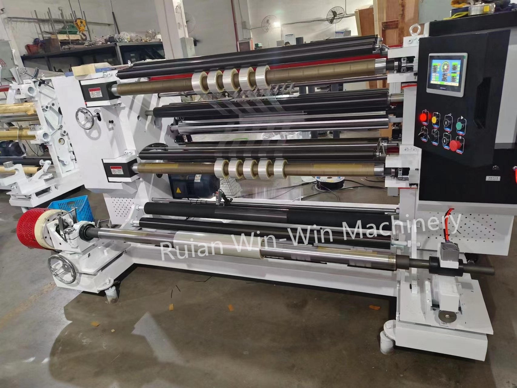 High speed paper roll plastic pe film pvc pet bopp slitting machine rewinder machine