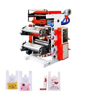 High Quality Two Color Flexographic Flexo Printer Machine for One Two Color Plastic Film Roll-to-Roll Printing