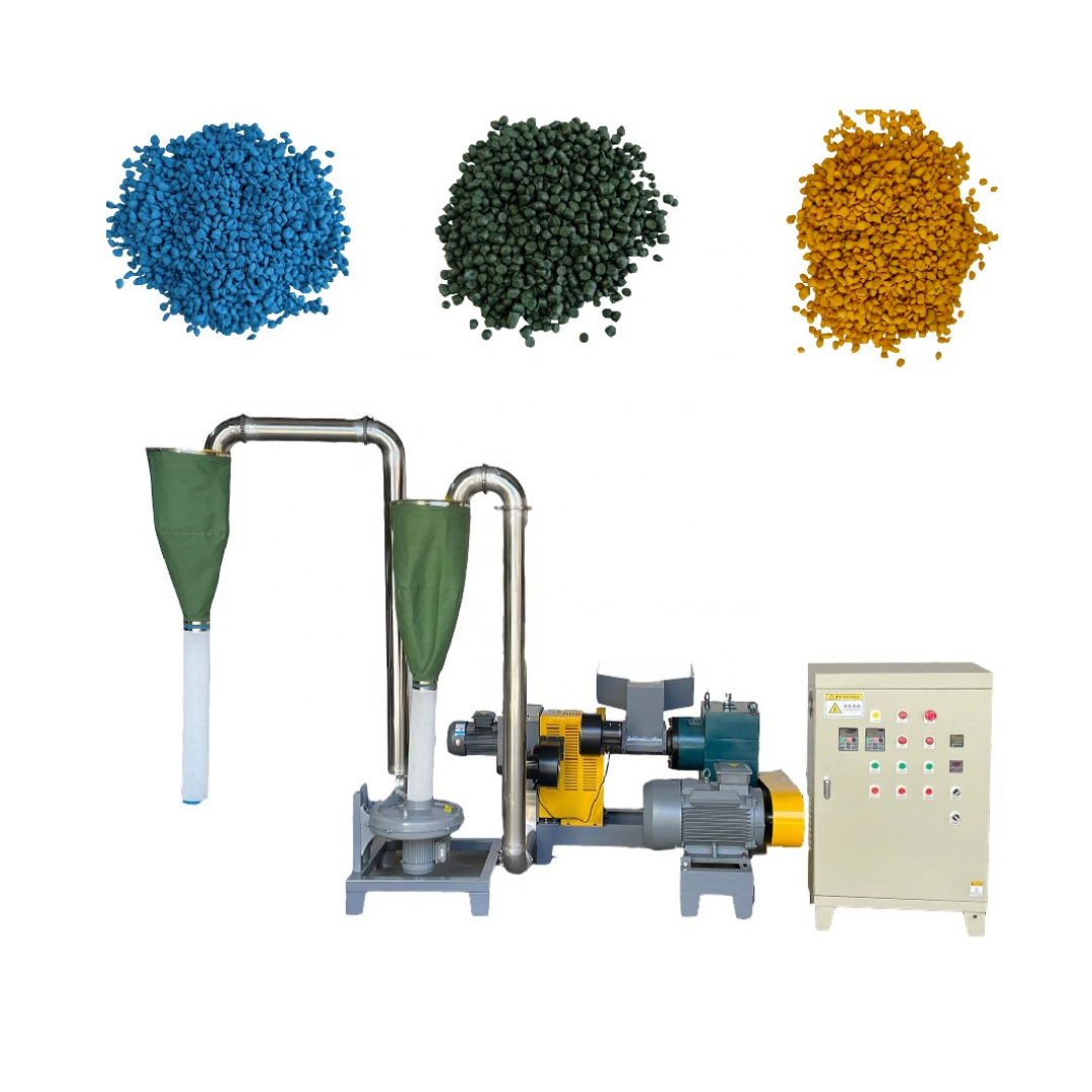 New Mini Type Small HDPE/PVC/PE Plastic Pelletizing Equipment Air-Cooled Recycling Pelletizer Machine with Single Screw Design