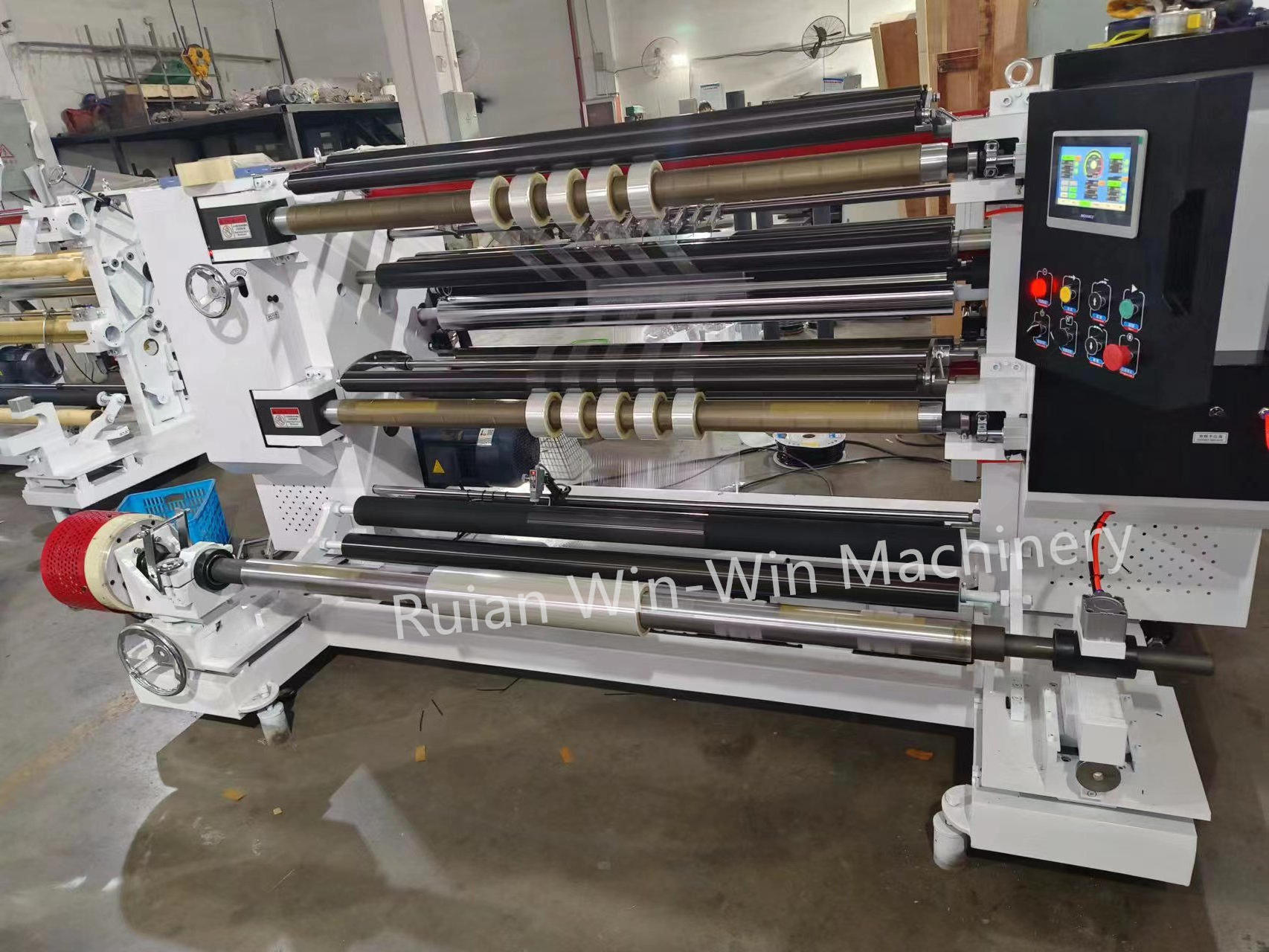 High speed paper roll plastic pe film pvc pet bopp slitting machine rewinder machine