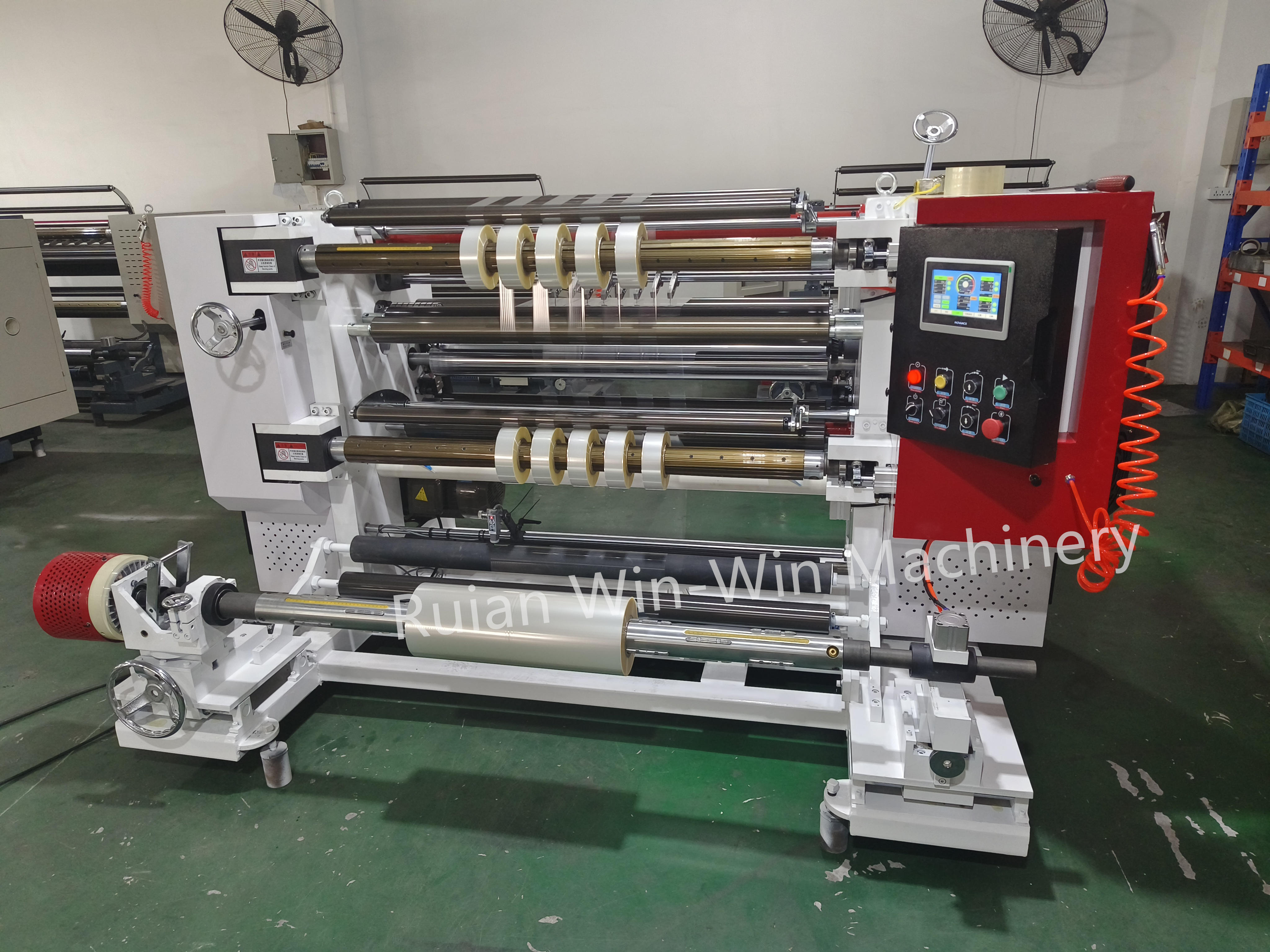 High speed paper roll plastic pe film pvc pet bopp slitting machine rewinder machine