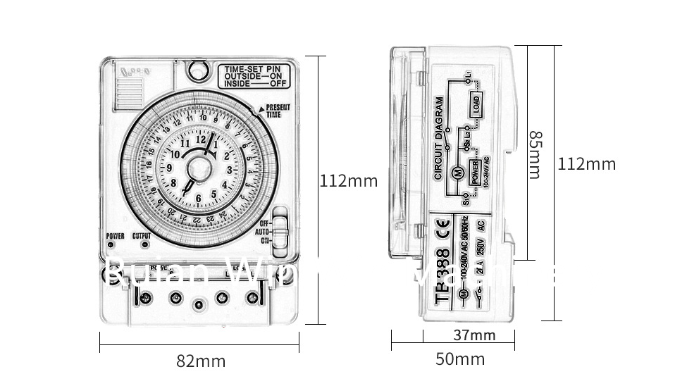 New Original TB388 Manual Minute Mechanical Timer Switch Durable Time Relay 220V