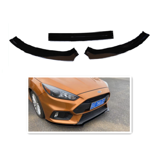 Automotive Parts 3 PCS Style Front Bumper Lip For Ford Focus Upgrade ST Style Front Splitter Lip 2012-2018