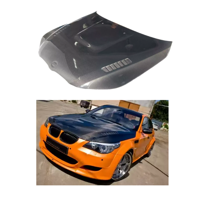 BMW E60 Accessories Carbon Fiber Hoods For BMW E60 5 Series 2003-2010 Upgrade V Style BMW E60 Hood