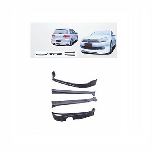 High Quality PP Front Lip Side Skirts Rear Diffuser For VW Golf 6 Upgrade Volkswagen Golf 6 gti Style Body Kit