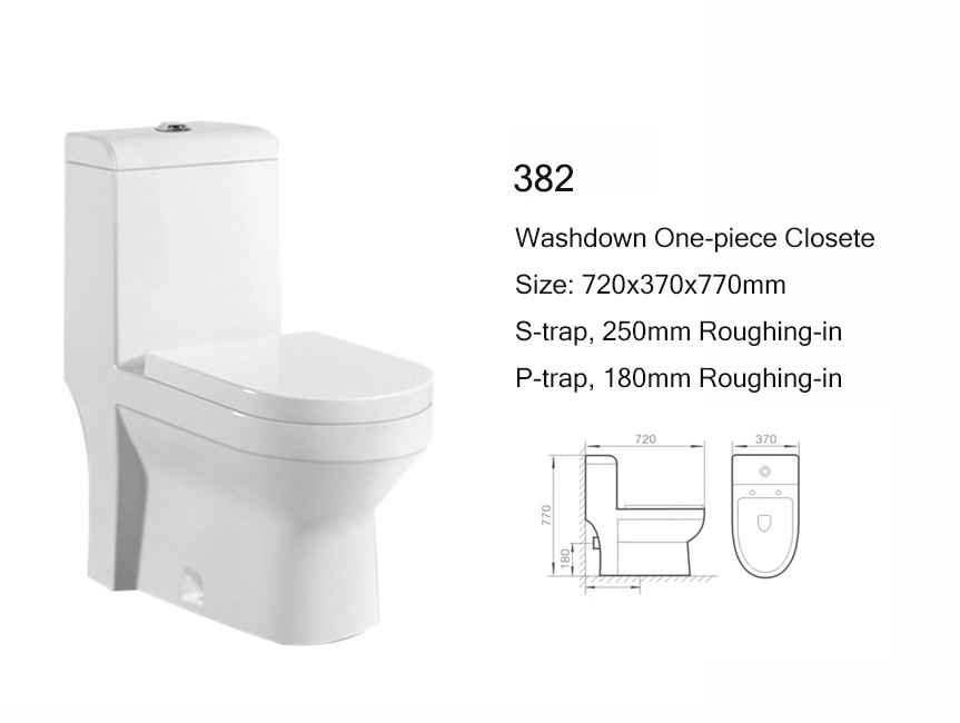 S-Trap P-Trap Washdown Sanitary Ware One Piece Toilet Ceramic China Modern Hot Selling WC Closet Flush Toilet