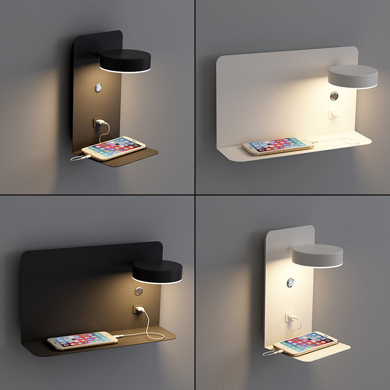 Plug In Wall Sconces Touch Switch Dimmable Bedside Wall Lights With Led Reading Wall Lamp With Usb Charging Port Black Finish