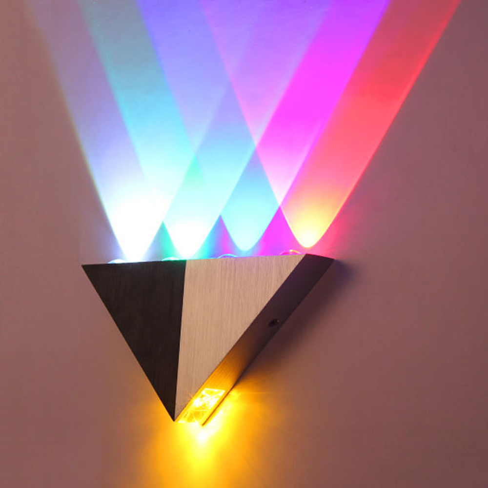 Modern Triangle 5w Led Wall Sconce Light Fixture Indoor Hallway Up Down Wall Lamp Spot Light Aluminum Decorative Lighting