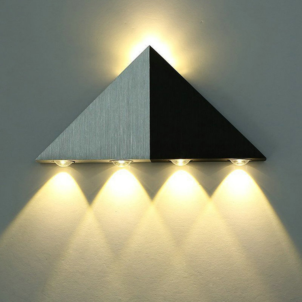 Modern Triangle 5w Led Wall Sconce Light Fixture Indoor Hallway Up Down Wall Lamp Spot Light Aluminum Decorative Lighting