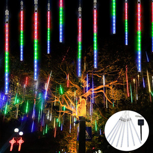 Outdoor Waterproof Christmas Meteor Shower Rain Falling Fairy String Lights For Halloween Holiday Party Home Patiodecoration