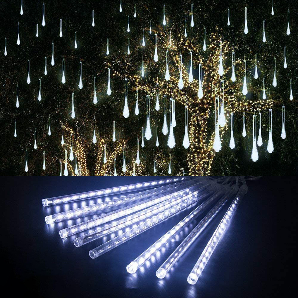 Outdoor Waterproof Christmas Meteor Shower Rain Falling Fairy String Lights For Halloween Holiday Party Home Patiodecoration