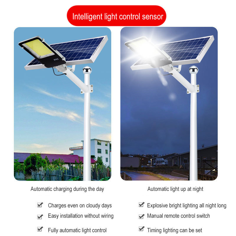 1000w Split Solar Street Light Outdoor Ip65 Waterproof Security Led Flood Light Solar Wall Lamp For Parking Lot Yard Garage