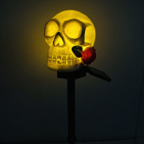 Solar Resin Halloween Skull Pathway Stake Light For Outdoor Garden Halloween Skeleton Decoration Lawn Lamp