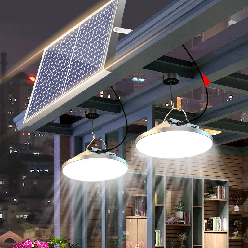 Ip66 Waterproof Dusk To Dawn Balcony Hanging Shed Light Led Solar Pendant Lights For Indoor Outdoor Garden Gazebo Barn Pergola