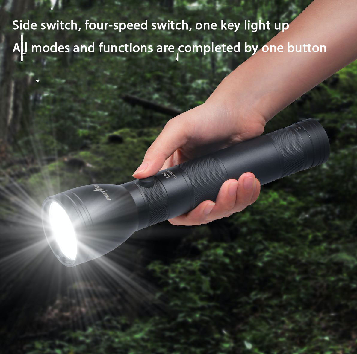 Outdoor Long Range Hand Led Torch Light Aluminums Usb Charging 18650 Rechargeable Powerful Camping Strong Tactical Flashlight