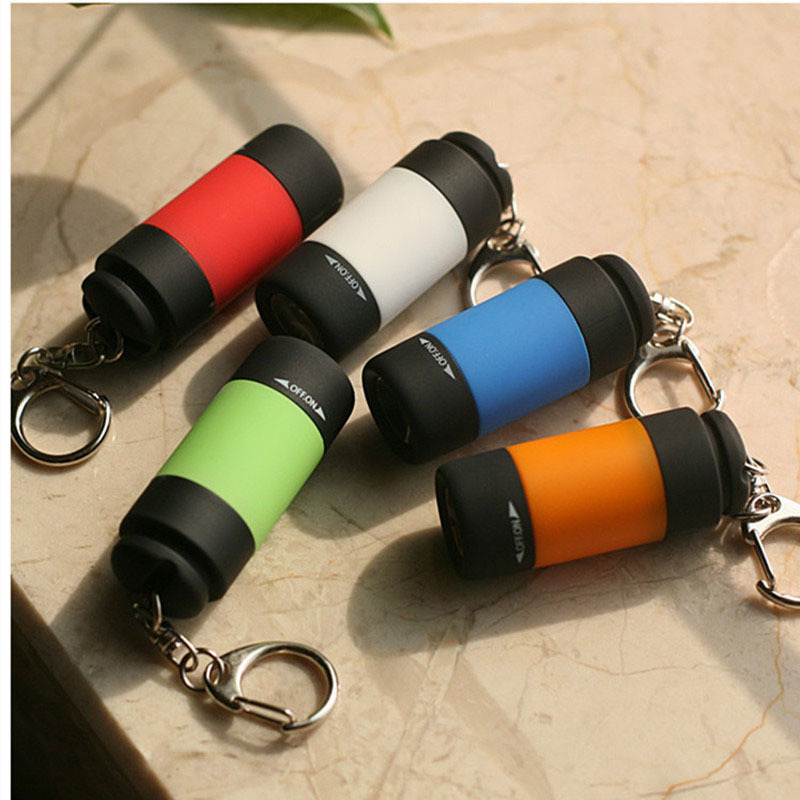 Waterproof Mini Pocket Keychain Torch Usb Charging Rechargeable Colorful Light Flashlight Lamp