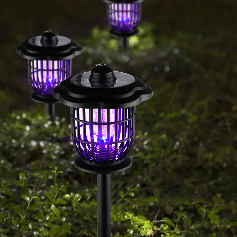 New Solar-Powered Mosquito Killing Lamp Outdoor Lighting Landscape Home Mosquito Repellent Fly Killer LED Courtyard Lawn Lamp