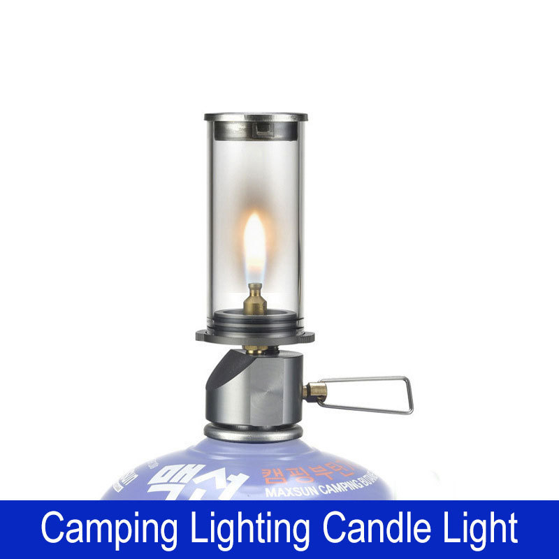 Outdoor Portable Tent Gas Lamp Camping Dreamlike Candle Glass Mantle Lantern