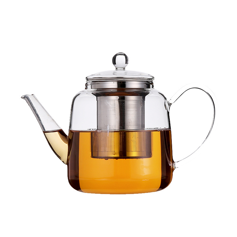 Emode 700ml (24oz) Glass Teapot with Removable Infuser Stovetop Safe Tea Pot Blooming and Loose Leaf Hand Crafted Kettle