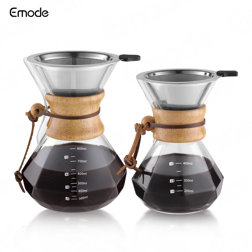 Borosilicate Glass Coffee Pot 800ML Pour Over Brew Coffee Maker coffee kit