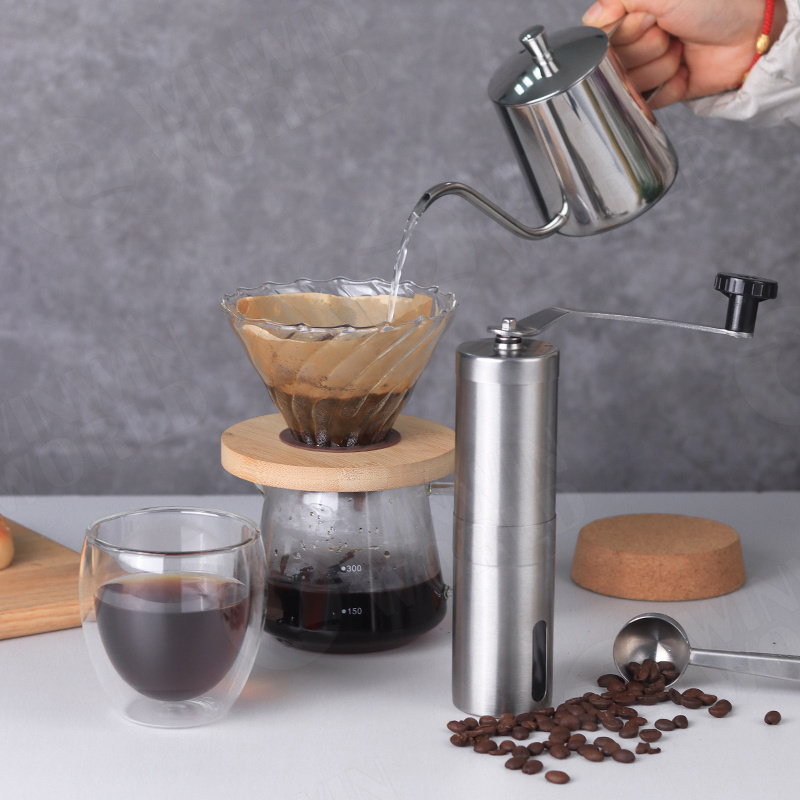 coffee travel brewing server grinder coffee dripper set pour over drip coffee maker gift set