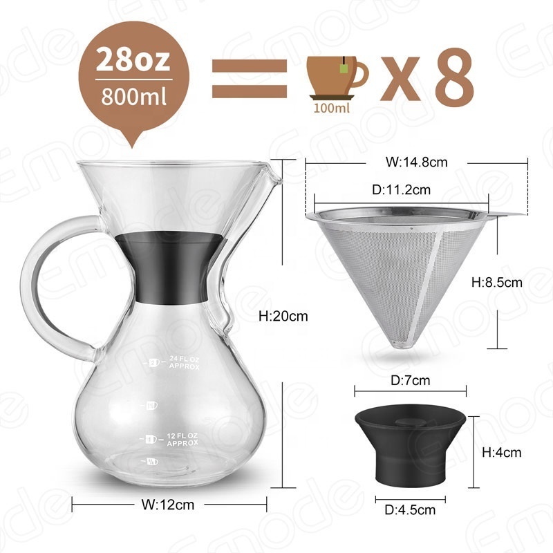 Hot Sale Coffee Pour Over Drip Kettle With Manual Grinder Premium Gift Box Outdoor Travel Portable Coffee Maker Set