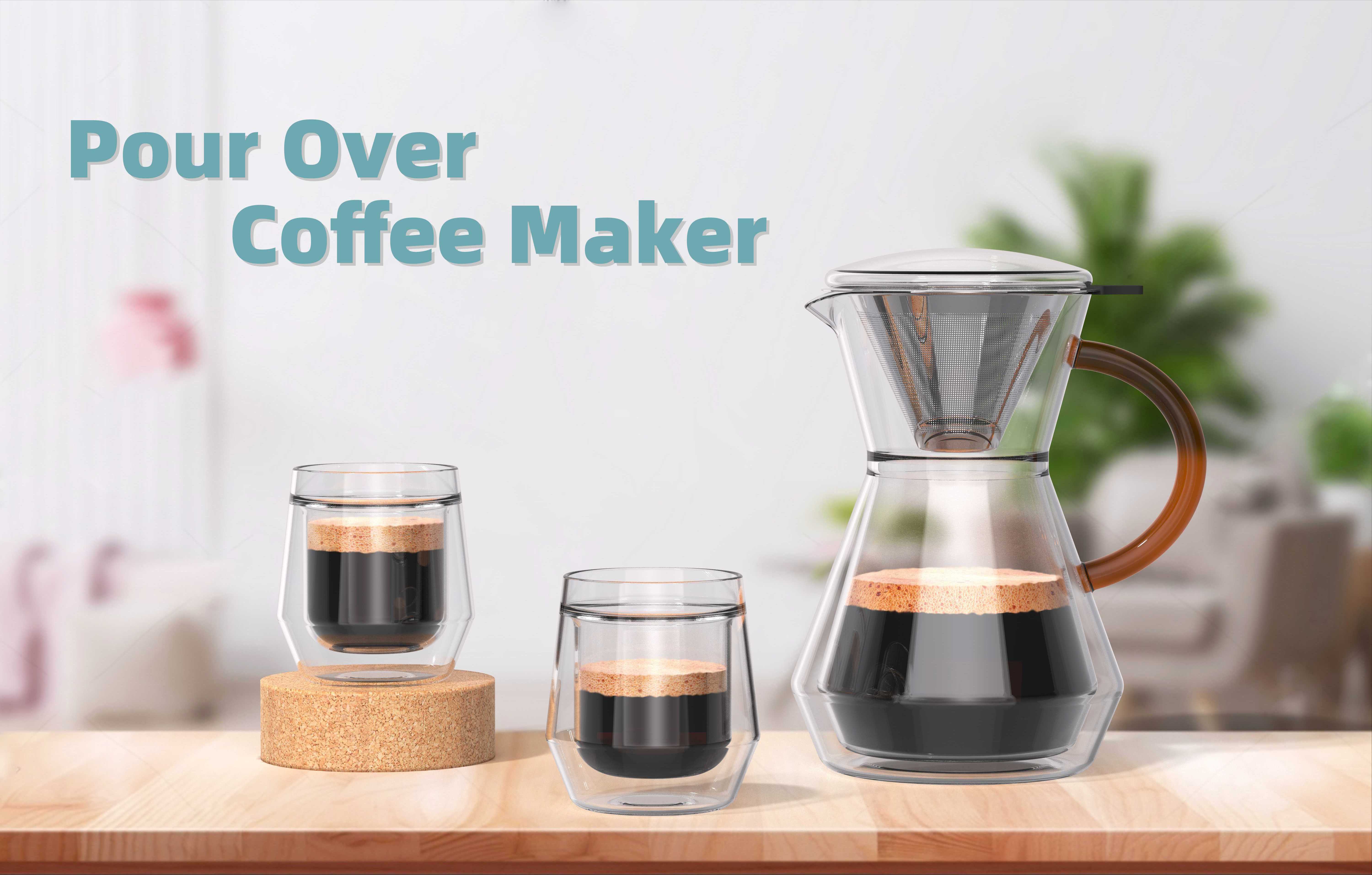 Borosilicate Glass Coffee Pot 800ML Pour Over Brew Coffee Maker coffee kit