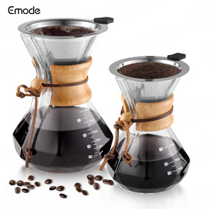 Borosilicate Glass Coffee Pot 800ML Pour Over Brew Coffee Maker coffee kit