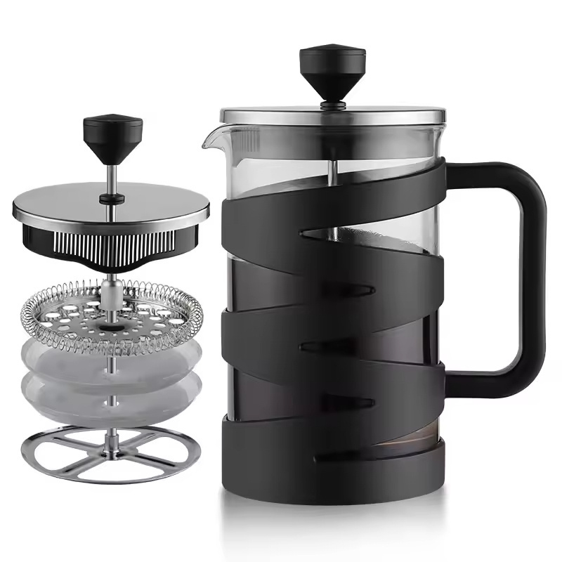 Hot Sale French Press For Coffee Oem Odm Custom Logo Coffee Maker Plastic 800ml Portable French Press Tea Pot For Travel