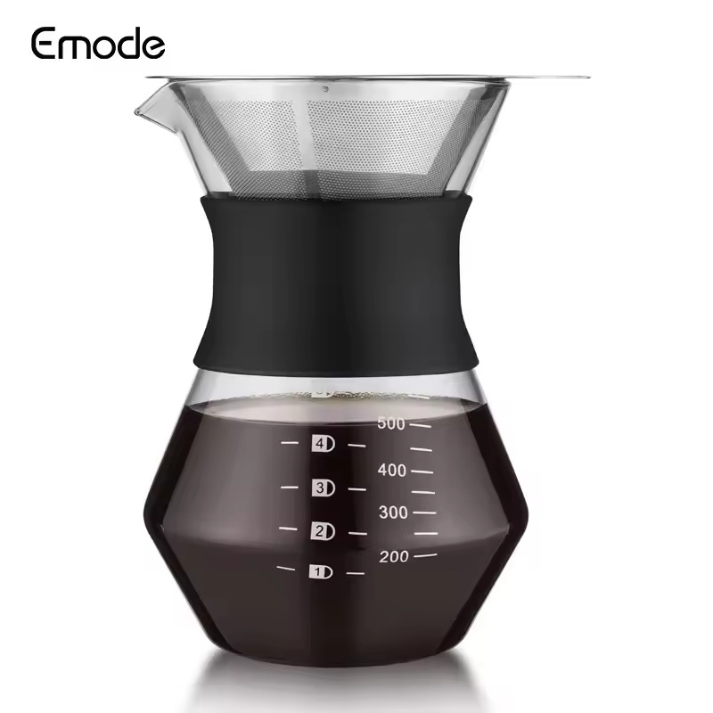 600 800 1000Ml Pour Over Coffee Maker Glass Drip Coffee Brewer With Permanent Filter