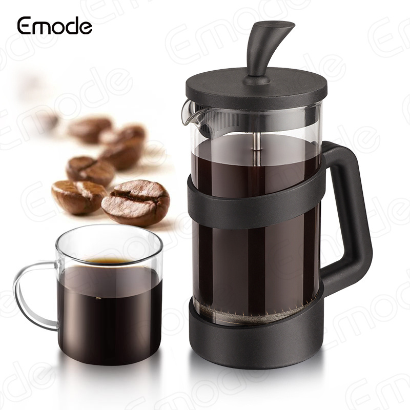 Emode Small French Press 350ml Borosilicate Glass Tea Maker French Press Coffee Maker