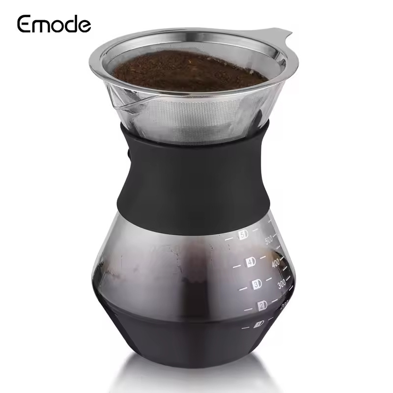 600 800 1000Ml Pour Over Coffee Maker Glass Drip Coffee Brewer With Permanent Filter