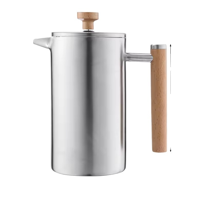 Food Grade Espresso Tools Coffee Pot Hand Filter And Plunger Double Wall Stainless Steel Coffee Maker French Press